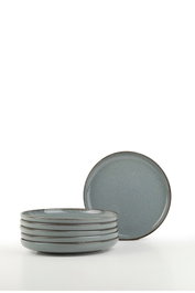 Hermia Juego de Fuentes de Porcelana Gris 19x19 cm (6 Piezas) مود19DUS6730P01